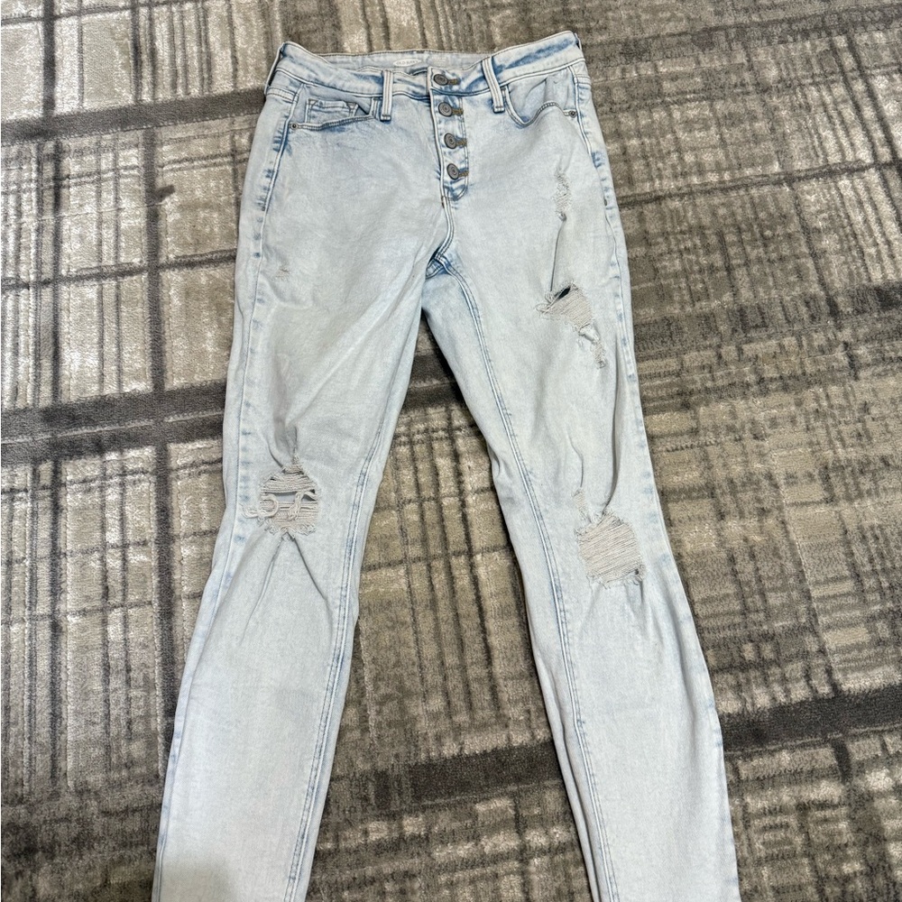 Light Blue Distressed Jeans